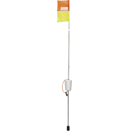 Flaggboj 2,4m 2 flaggor, med kontaktetikett